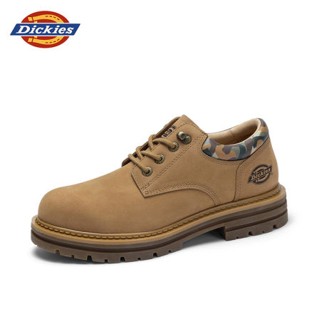 Dickies2026休闲皮鞋男士舒适时尚百搭商务低帮透气复古英伦风