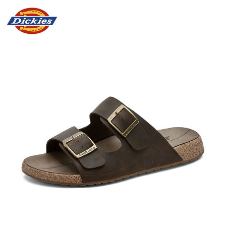 Dickies2026新款素面透气一字拖平底百搭夏季网红防滑软底拖鞋