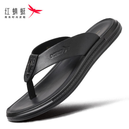 男士人字拖男夏款休闲外穿真皮牛皮拖鞋防滑休闲沙滩鞋夹脚