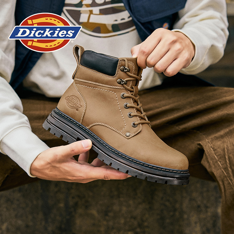 Dickies2026复古马丁靴时尚百搭靴男鞋男士户外真皮短靴高帮主图
