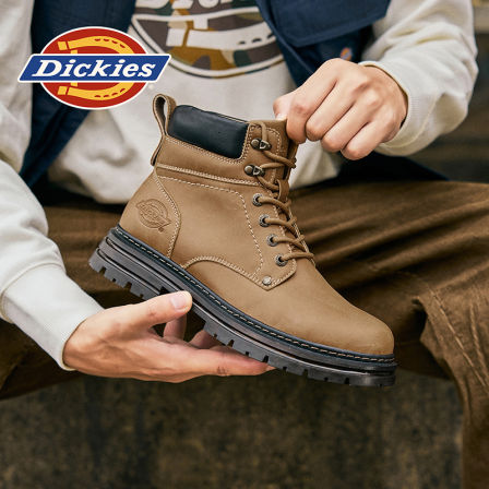 Dickies2026复古马丁靴时尚百搭靴男鞋男士户外真皮短靴高帮