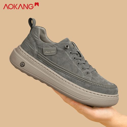 Aokang/奥康官方正品男士夏季透气增高百搭一脚蹬休闲板鞋主图