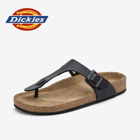 Dickies2026夏季新款平跟休闲防滑厚底拖鞋舒适坡跟个性人字拖