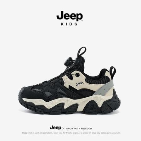 jeep儿童鞋透气网面软底中大童老爹鞋2026新款夏季跑步男童运动鞋