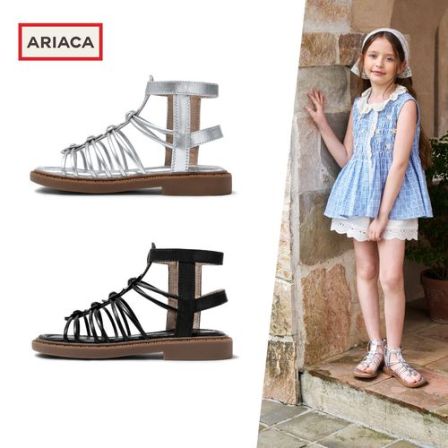 ARIACA艾芮苏女童罗马凉鞋夏季新款儿童软底平底鞋小女孩休闲凉鞋