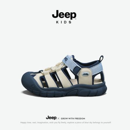 jeep男童包头凉鞋涉水朔溪鞋夏季2026新款防滑户外海边儿童沙滩鞋