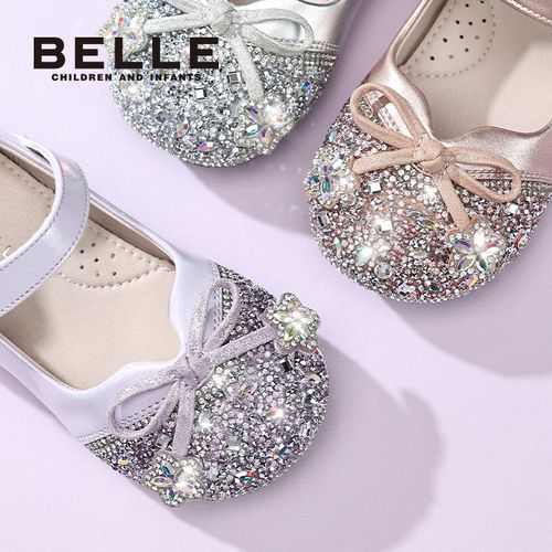 BELLE/百丽新款女童春季软底水晶公主鞋时尚百搭单鞋RK0682主图