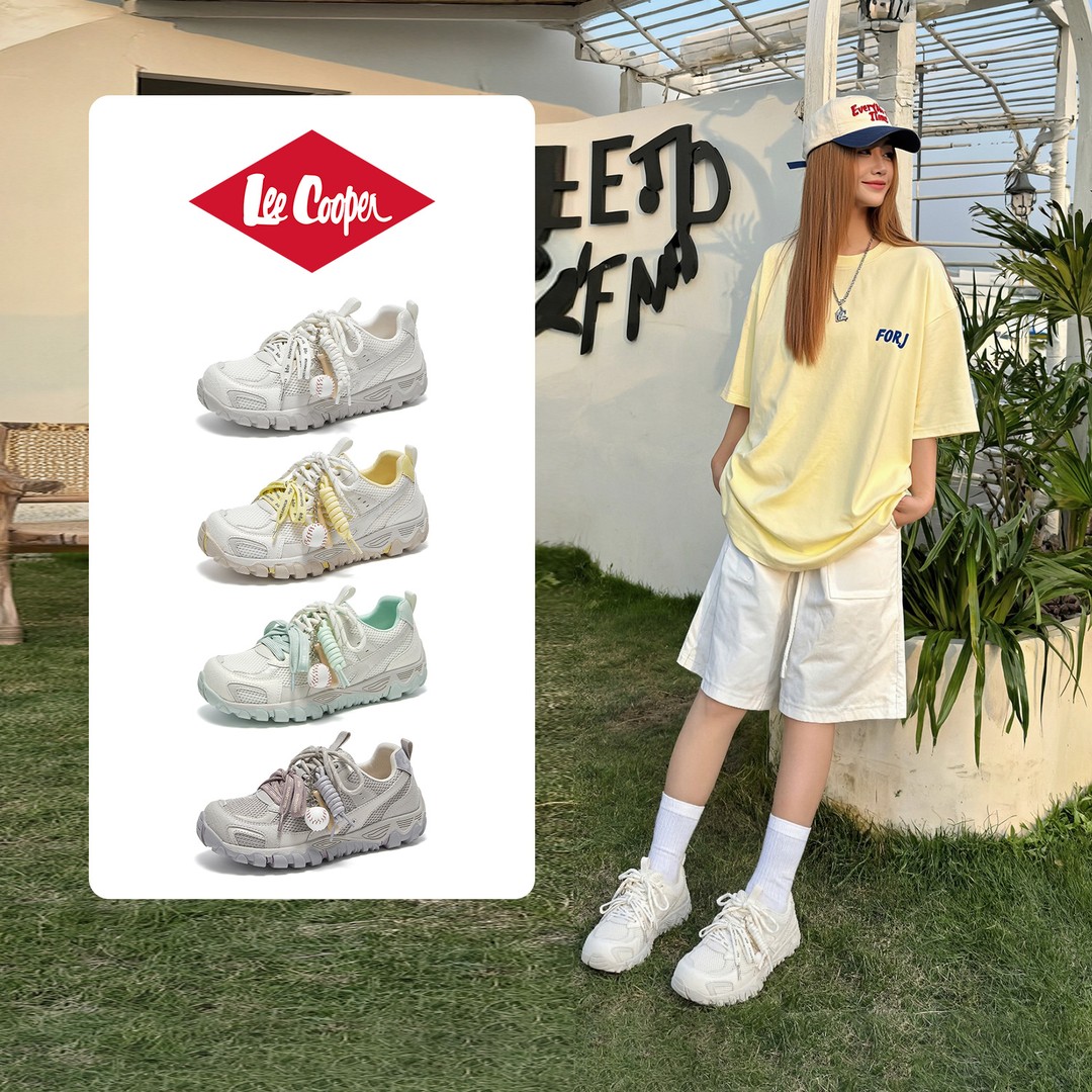 LEE COOPER时尚百搭运动鞋女2026夏季新款网面潮流增高舒适休闲鞋主图
