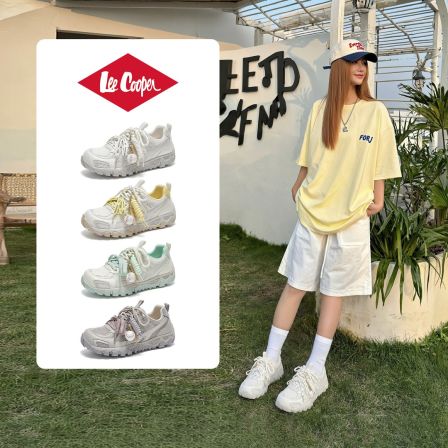 LEE COOPER时尚百搭运动鞋女2026夏季新款网面潮流增高舒适休闲鞋