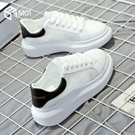 M01小白鞋女鞋夏季新款网面透气网鞋薄款单鞋子百搭运动板鞋女潮