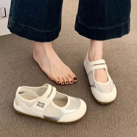 三福德训鞋女鞋子2026爆款夏季网面透气百搭运动板鞋阿甘网鞋凉鞋
