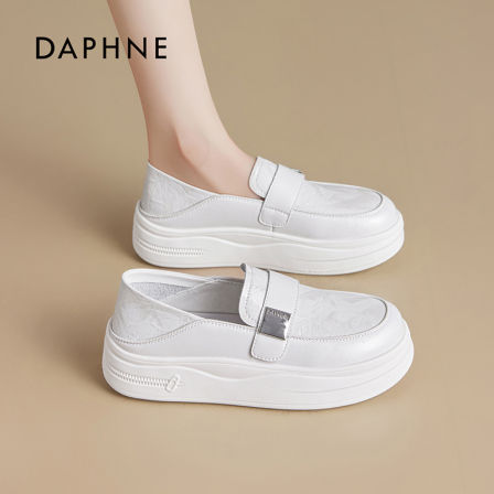 Daphne/达芙妮2026新款女鞋休闲百搭春季外穿厚底鞋子时尚小白鞋S