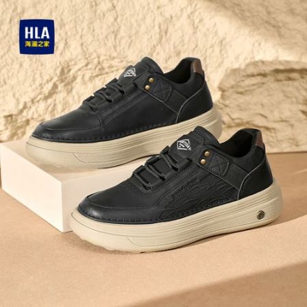  HLA/海澜之家男鞋春夏季套脚皮鞋父亲节礼物休闲皮鞋一脚蹬鞋子