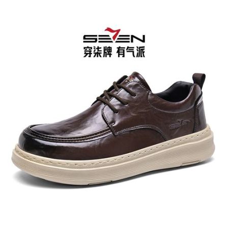 柒牌鞋子男款2026春季新款男鞋厚底增高百搭休闲运动软底开车鞋男
