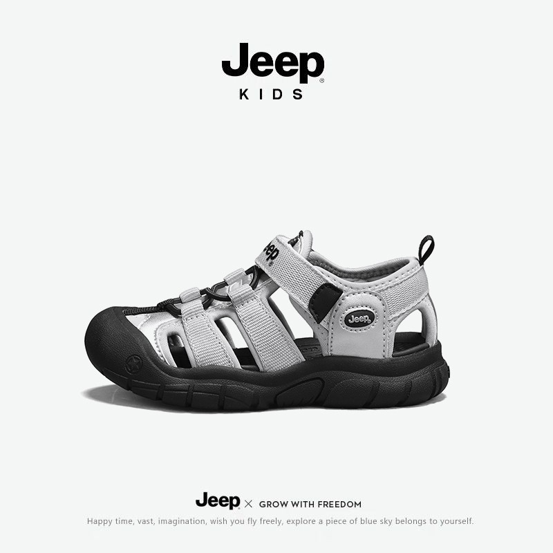 jeep儿童朔溪鞋包头凉鞋男童2026新款夏季防滑户外涉水女童沙滩鞋主图