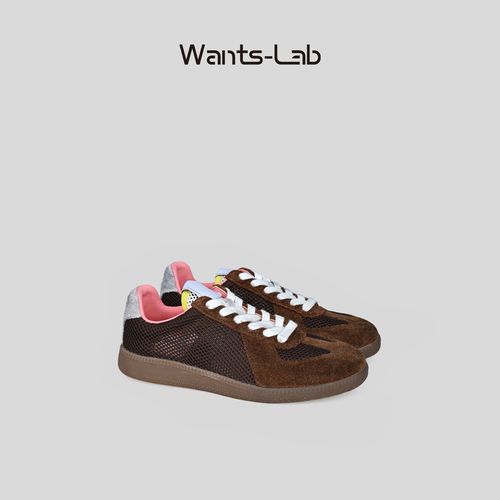 Wants-Lab 复古德训鞋 夏季透气拼色软底休闲鞋WL20750221主图