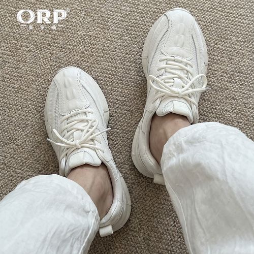 头层牛皮鞋厚底增高英伦风潮鞋时尚百搭商务休闲透气系带真皮皮鞋主图