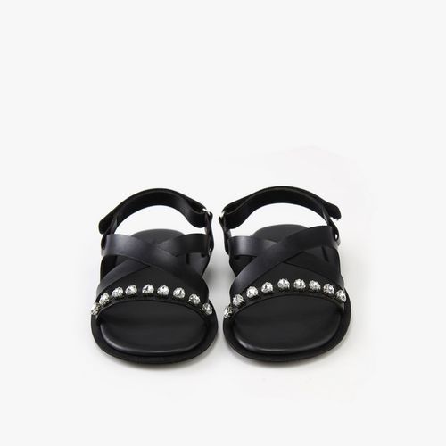 littlemoco童装夏季新款女童仿烫钻平底凉鞋童鞋#KBE2SHS004主图