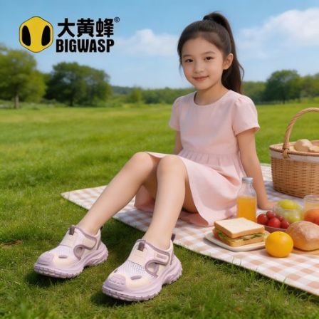 大黄蜂儿童鞋子凉鞋男女童2026夏季新款框子鞋网面透气休闲跑步鞋