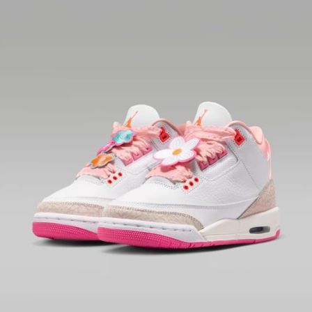 NIKE/耐克官方正品AJ3 (GS）大童樱花粉运动鞋II0599-600