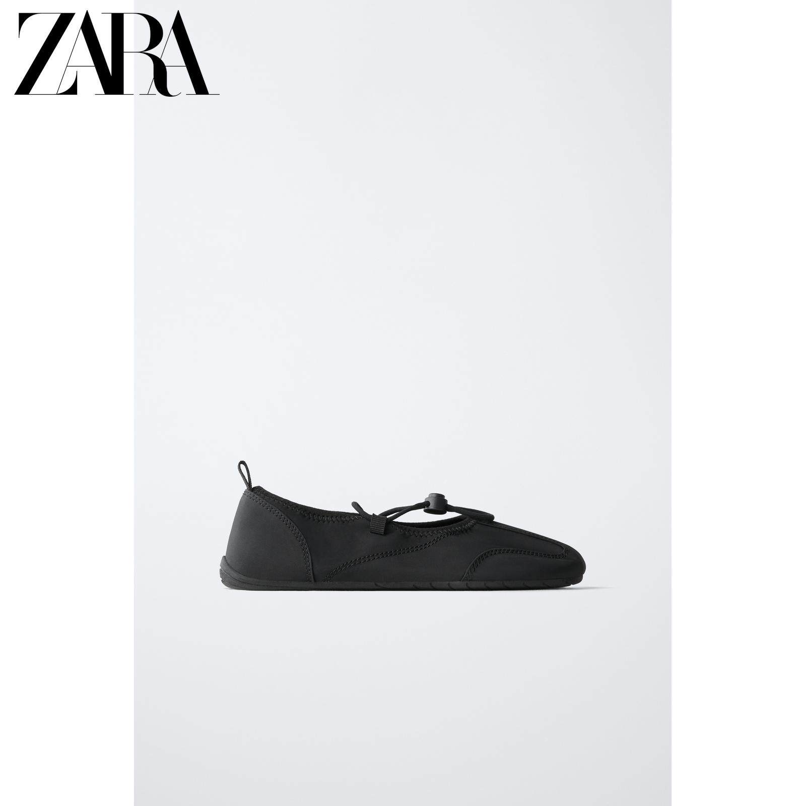 ZARA2026夏季新品 童鞋女童 带饰运动款橡胶底芭蕾鞋 2305830 800主图