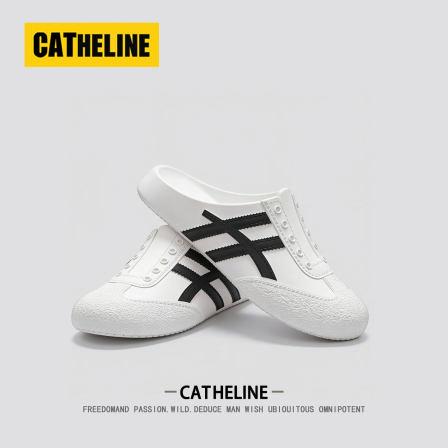 美国CAT.HELINE包头半拖鞋男士外穿轻便防滑女款情侣一脚蹬德训鞋