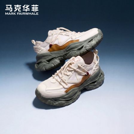 马克华菲男鞋2026新款夏季男士软底增高老爹鞋网面透气休闲运动鞋