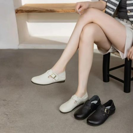 门店4&99！大头勃肯鞋」头层牛皮软底妈妈鞋休闲一脚蹬单鞋女C28211