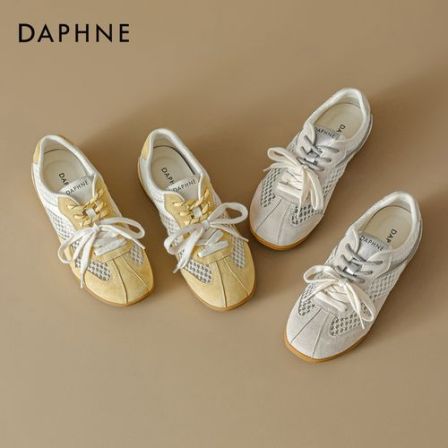 达芙妮轻便软底德训鞋女2026夏季新款鞋子网面透气平底休闲运动鞋