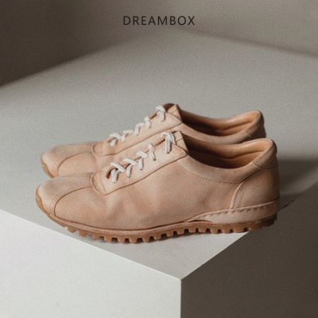 DREAMBOX钧博水洗马皮轻便德训鞋2025春夏新款防滑舒适运动休闲鞋