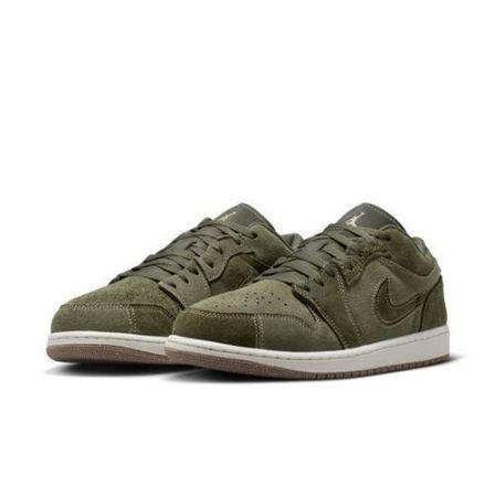 NIKE/耐克官方正品AJ1男子绿橄榄低帮百搭休闲板鞋 FQ3055-300
