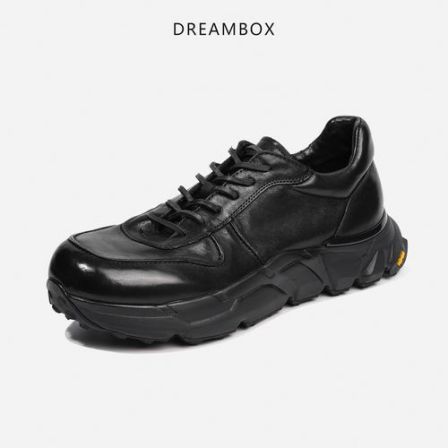 DREAMBOX钧博vibram高档马皮男士运动休闲鞋轻便舒适透气老爹鞋