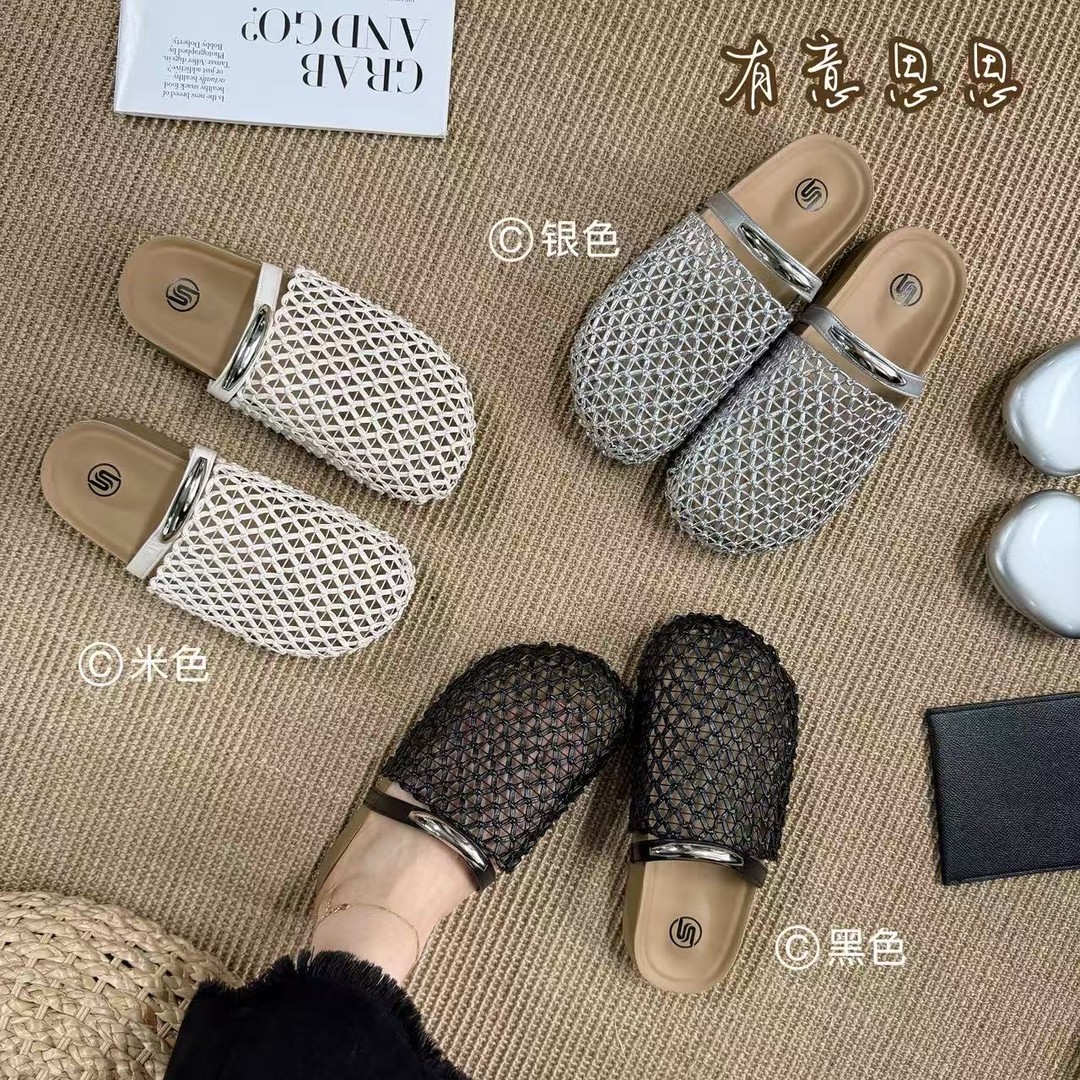 有意思思女鞋“巴斯光年”厚底编织包头休闲2026夏季韩版外穿凉拖鞋主图
