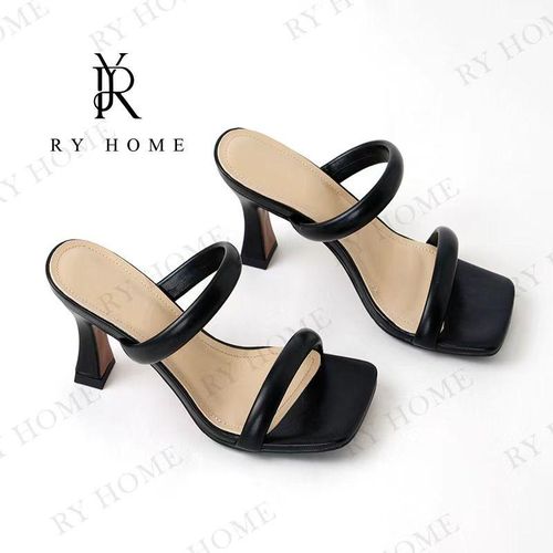【容雨RYHOME】羊皮气质性感一字带罗马跟鞋262X1420主图