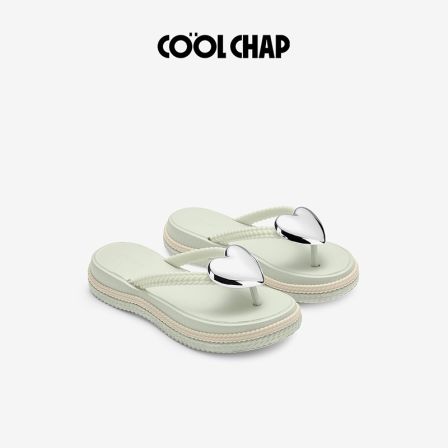 【然厚 X Coolchap】2026新款浪花爱心3.0系列海边沙滩厚底人字拖