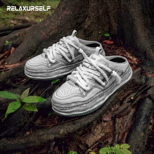 RELAXURSELF【夏日限定】透气鞋厚底潮鞋舒适百搭男鞋增高鞋子半拖主图