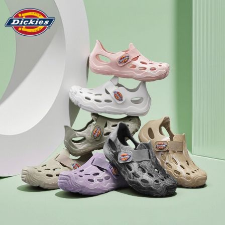 Dickies儿童洞洞鞋男童运动凉鞋夏季2026新款中大童软底沙滩鞋女
