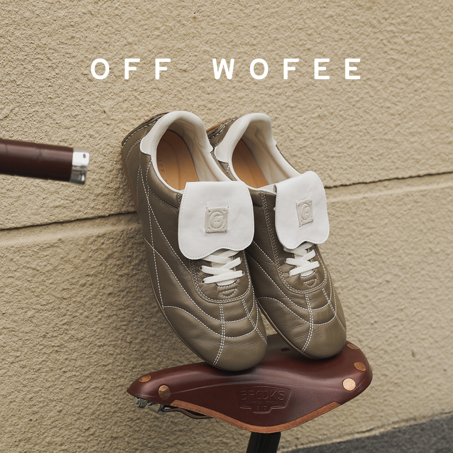 OFFWOFEE真皮德训鞋复古百搭平底休闲运动鞋主图