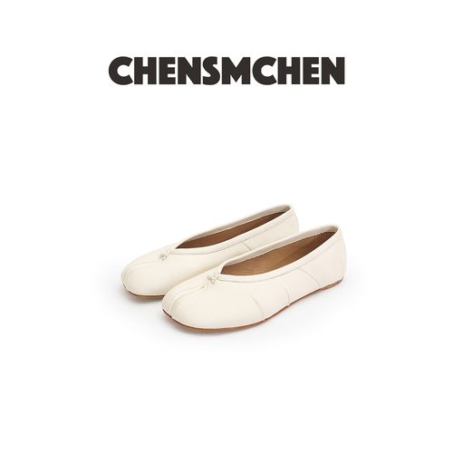 CHENSMCHEN 韩系复古中式软皮分趾平底气质浅口芭蕾鞋CMdS5301NL主图