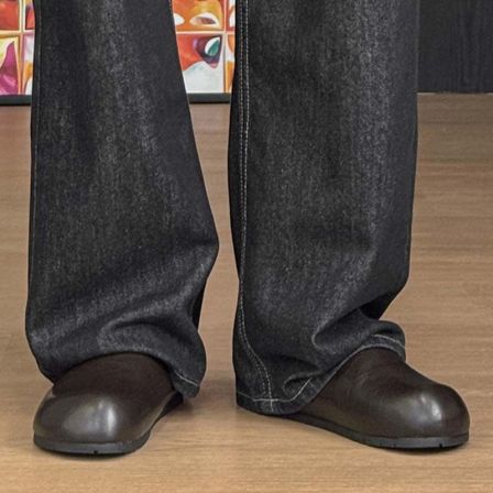 老钱风极简棕色包头勃肯鞋女通勤拖鞋一脚蹬厚底半拖男休闲穆勒鞋