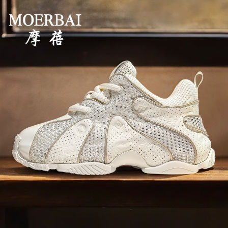 摩蓓男鞋夏季2026新款老爹鞋透气男士运动休闲鞋网布厚底增高鞋子