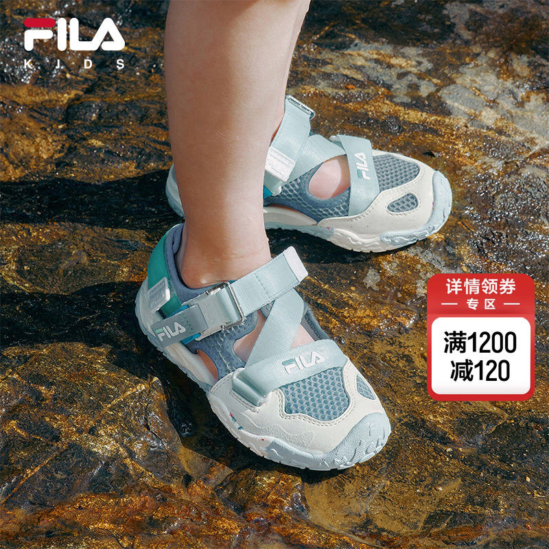 FILA KIDS斐乐儿童凉鞋夏季款男女小童魔术贴包头萤火虫凉鞋主图