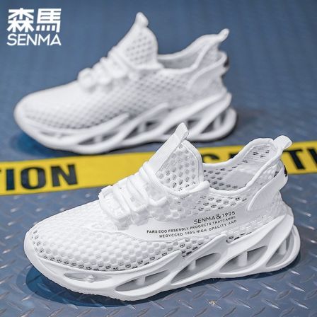 森马男鞋2026新款夏季透气薄款镂空网面网眼网鞋夏天白色运动凉鞋