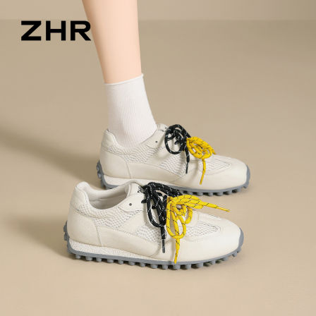 ZHR则则厚底德训鞋女2026新款夏季透气运动鞋轻便小白鞋百搭女鞋