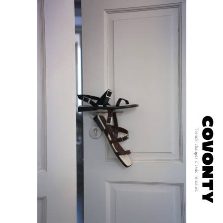 COVONTY【超能小太阳】 不撞款罗马凉鞋女夏一字带沙滩鞋