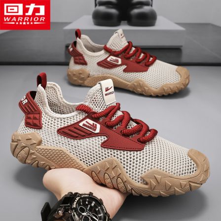 回力帆布男鞋2026新款夏季透气休闲飞织网面运动开车专用防臭网鞋