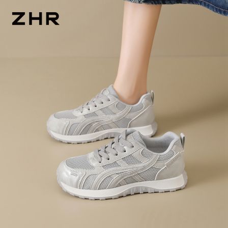 ZHR则则透气老爹鞋女2026新款夏季网面德训鞋厚底百搭运动鞋女鞋