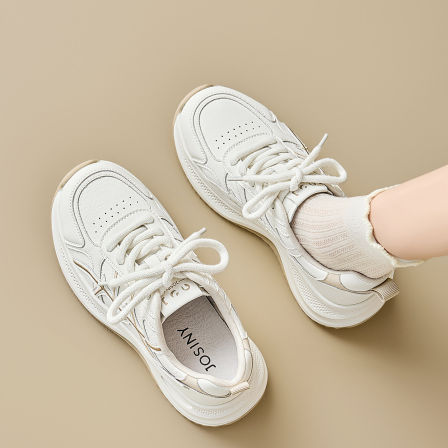 卓诗尼厚底老爹鞋女2026夏季新款网面透气增高百搭运动鞋休闲女鞋