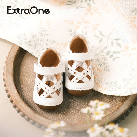 【新款】ExtraOne澳洲真皮交叉包头宝宝鞋软底防滑儿童稳步鞋#464