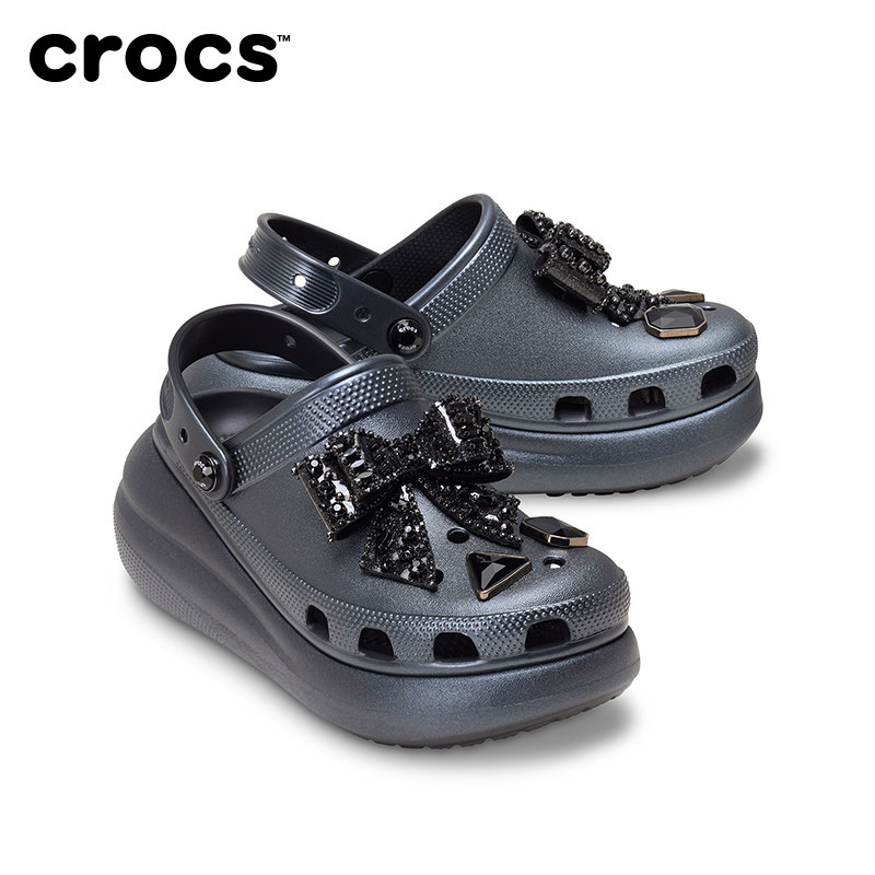 Crocs卡骆驰经典璀璨蝴蝶泡芙厚底洞洞鞋沙滩鞋凉鞋女鞋|214118主图